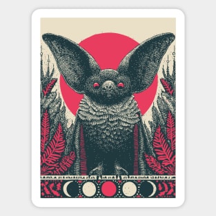 Gothic Bat Heraldic Crest | Nocturnal Vampire Grimoire Magnet